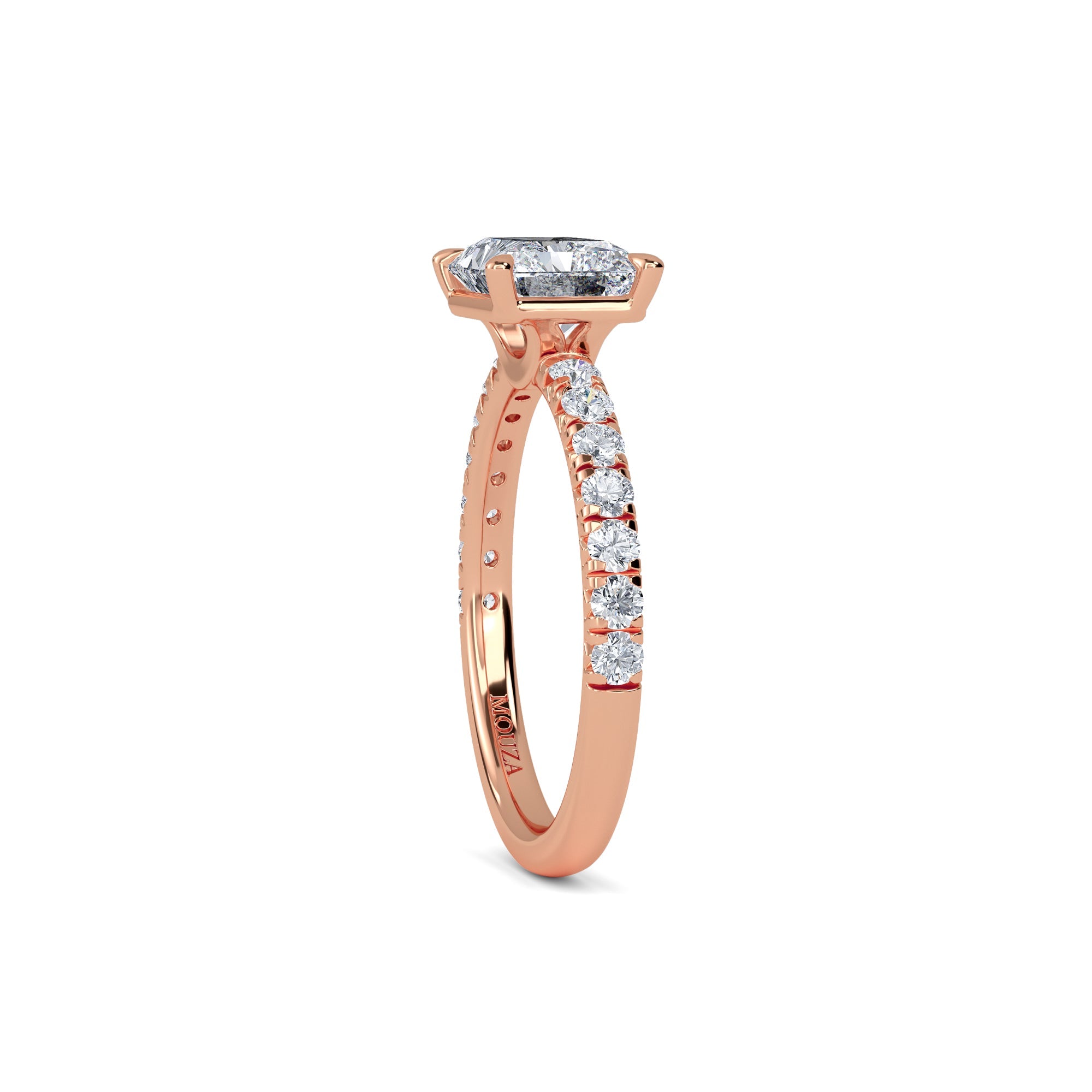 1.80ct Natural Diamond Radiant Cut Diamond Engagement Ring