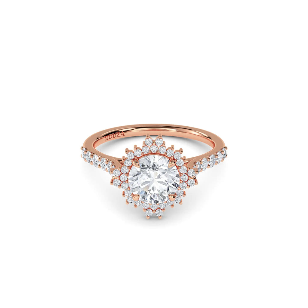 2.00ct Lab Grown Diamond Round Halo Engagement Ring