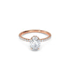 1.00ct Lab Grown Diamond Oval Hidden Halo Engagement Ring