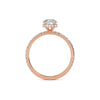 1.00ct Lab Grown Diamond Oval Hidden Halo Engagement Ring