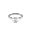 1.00ct Lab Grown Diamond Radiant Hidden Halo Engagement Ring