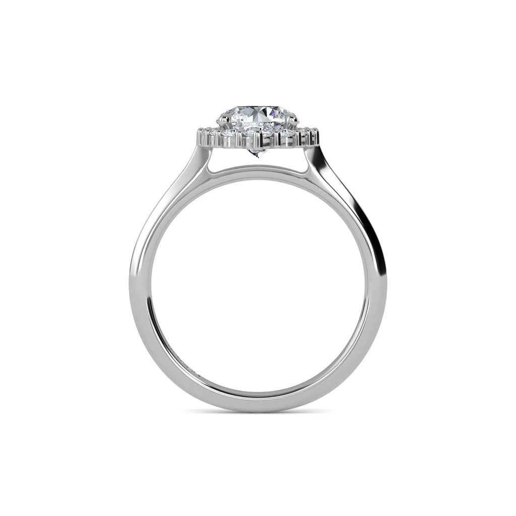 1.00ct Lab Grown Diamond Round Halo Engagement Ring 