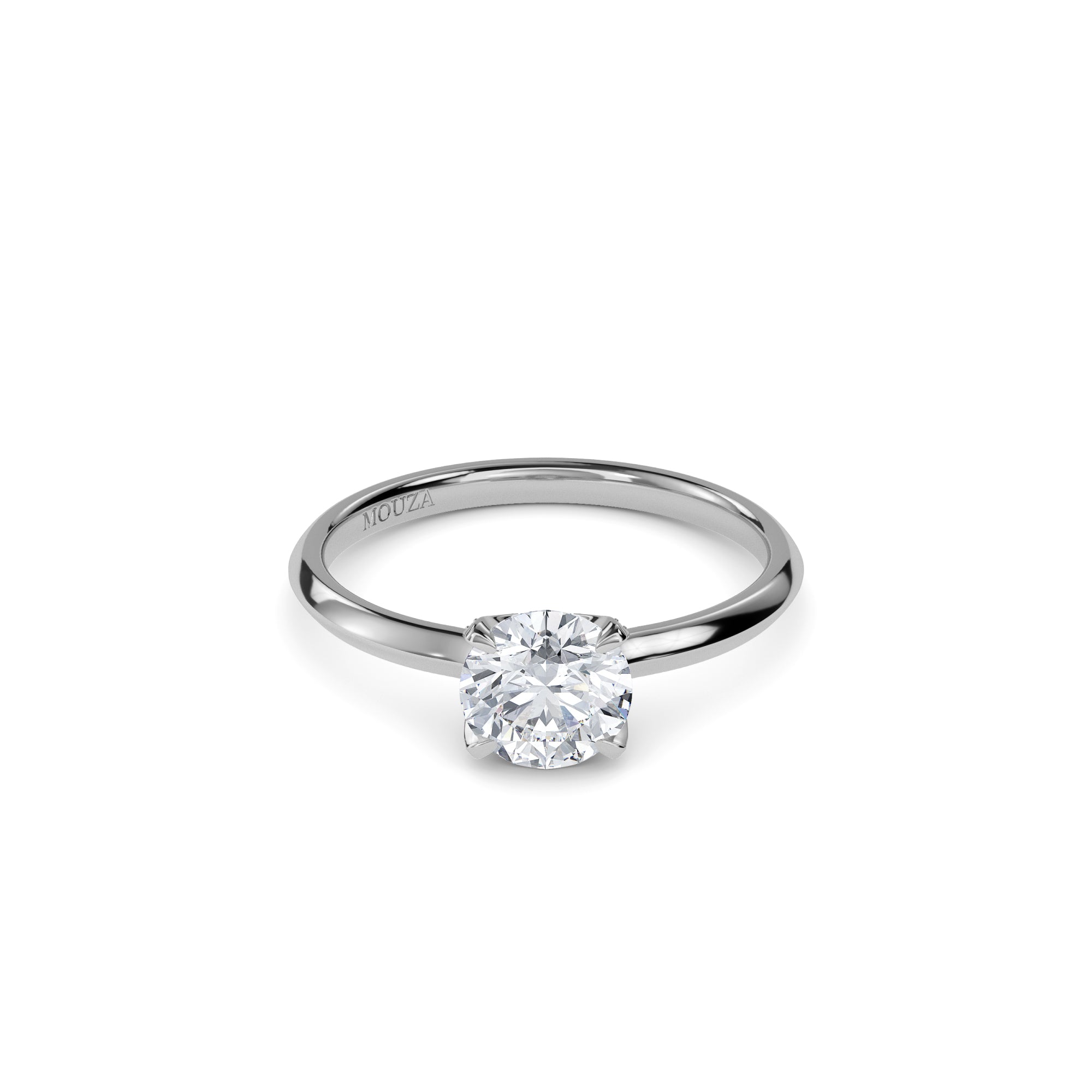 1.00 Carat Lab Grown Diamond Round Solitaire Engagement Ring