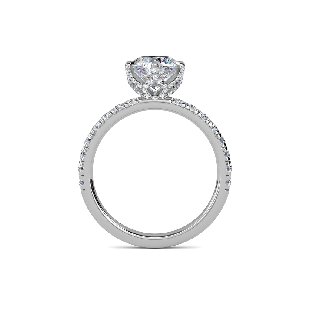 1.00ct Lab Grown Diamond Round Diamond Band Engagement Ring