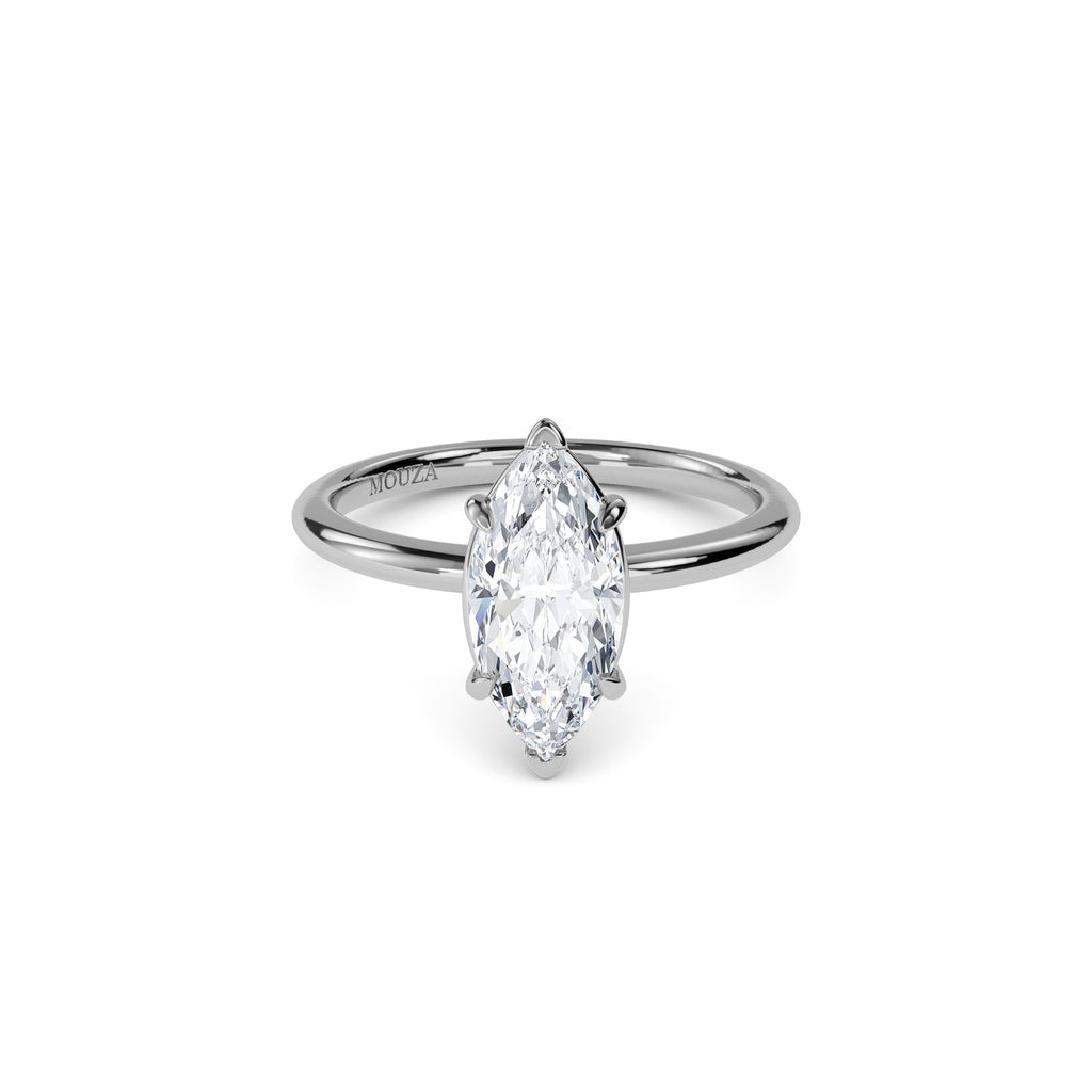 1.70 Carat Lab Grown Diamond Marquise Solitaire Engagement Ring