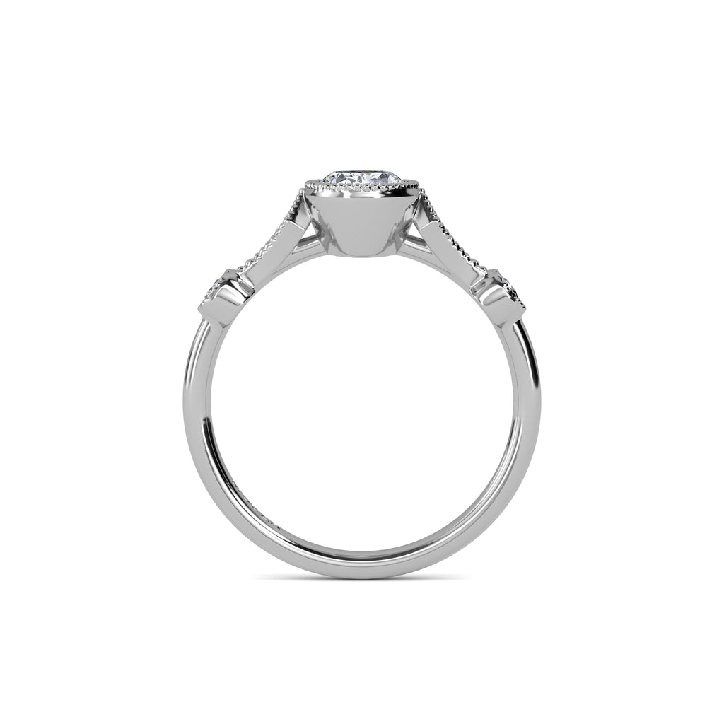 1.00ct Oval Natural Diamond Vintage Oval Diamond Engagement ring