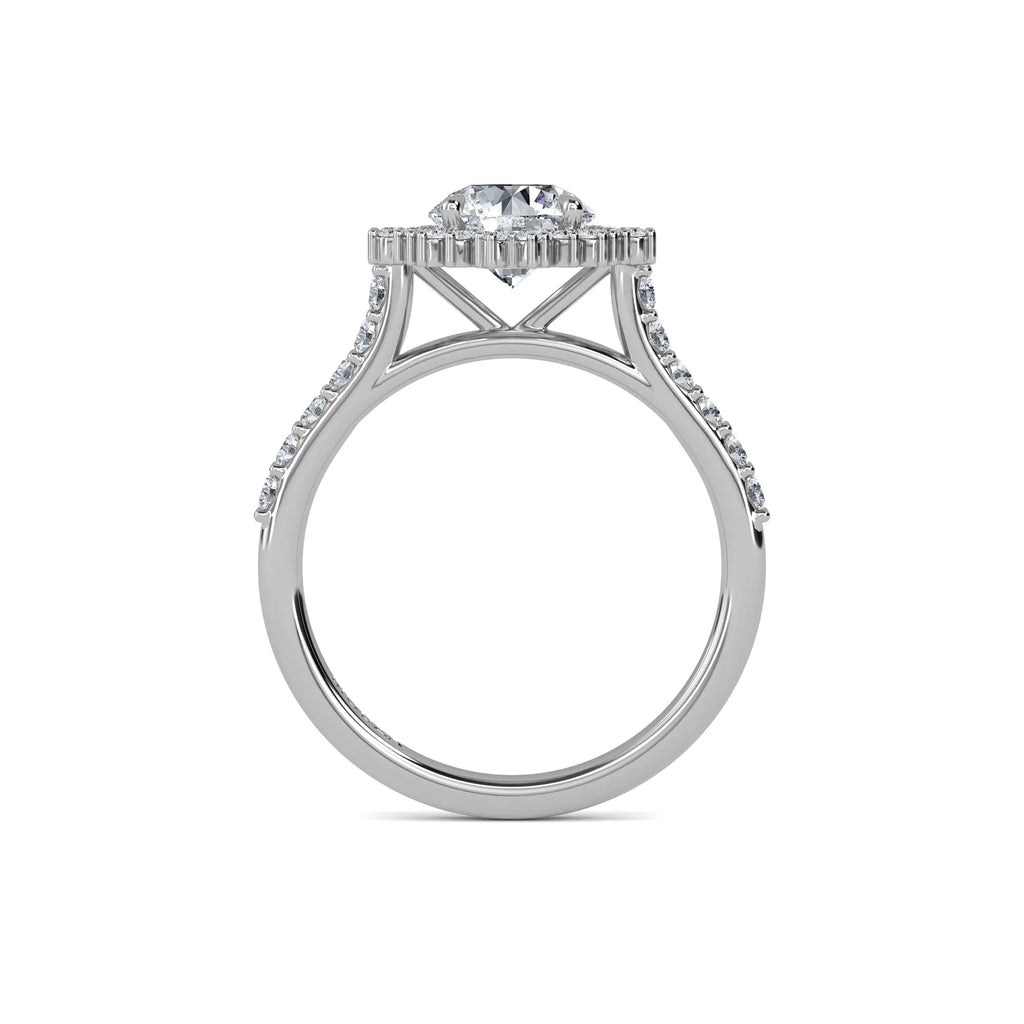 2.00ct Lab Grown Diamond Round Halo Engagement Ring