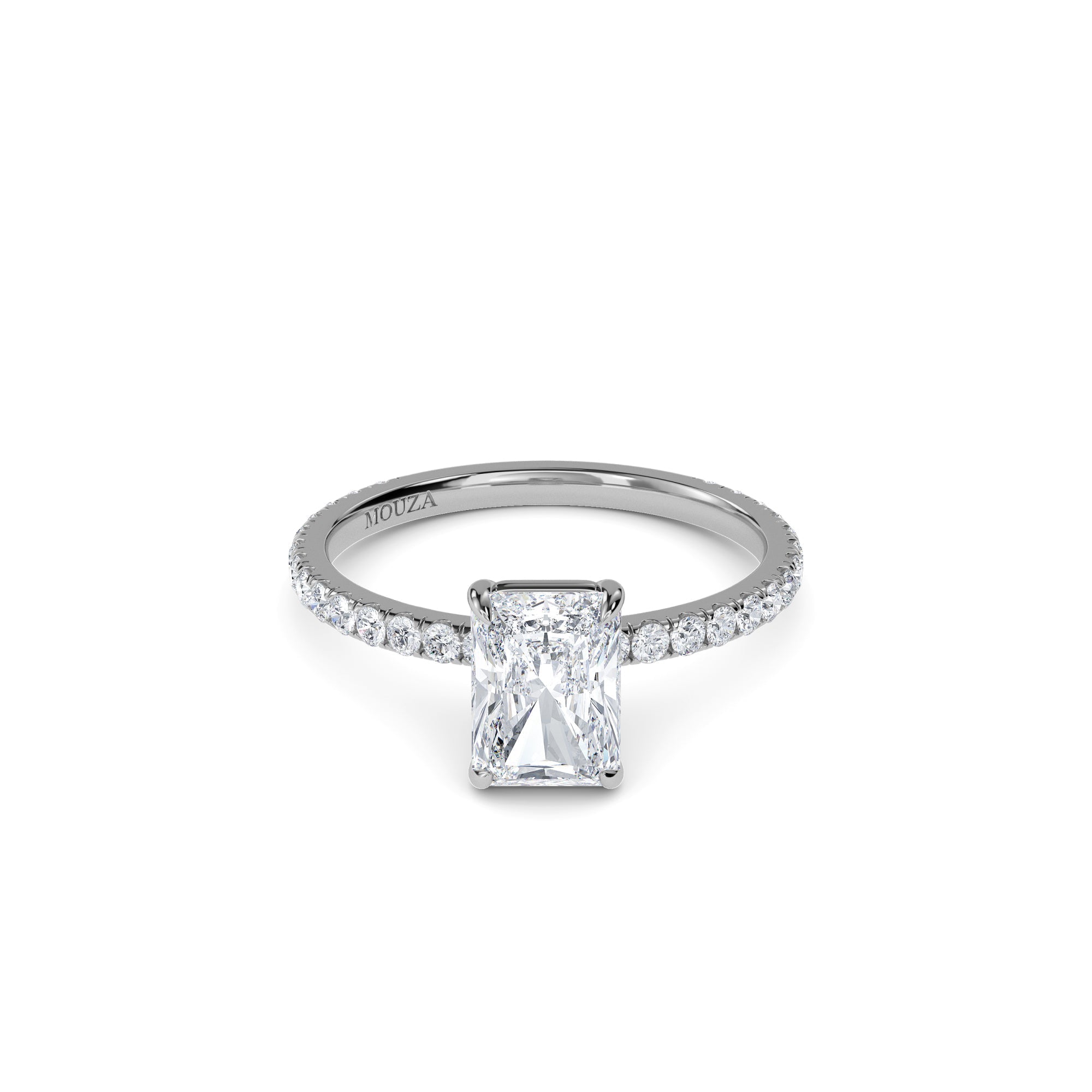 1.00ct Earth Mined Diamond Radiant Diamond Engagement Ring