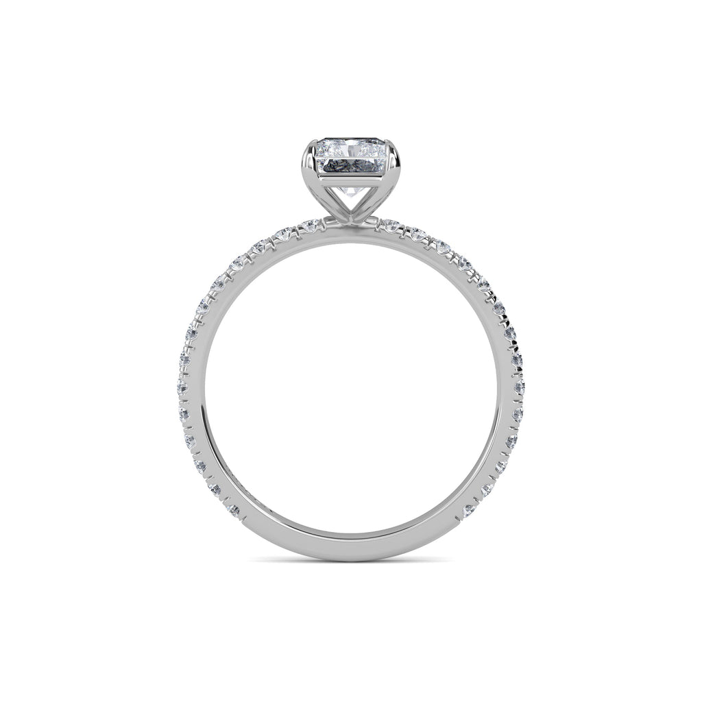 1.00ct Earth Mined Diamond Radiant Diamond Engagement Ring