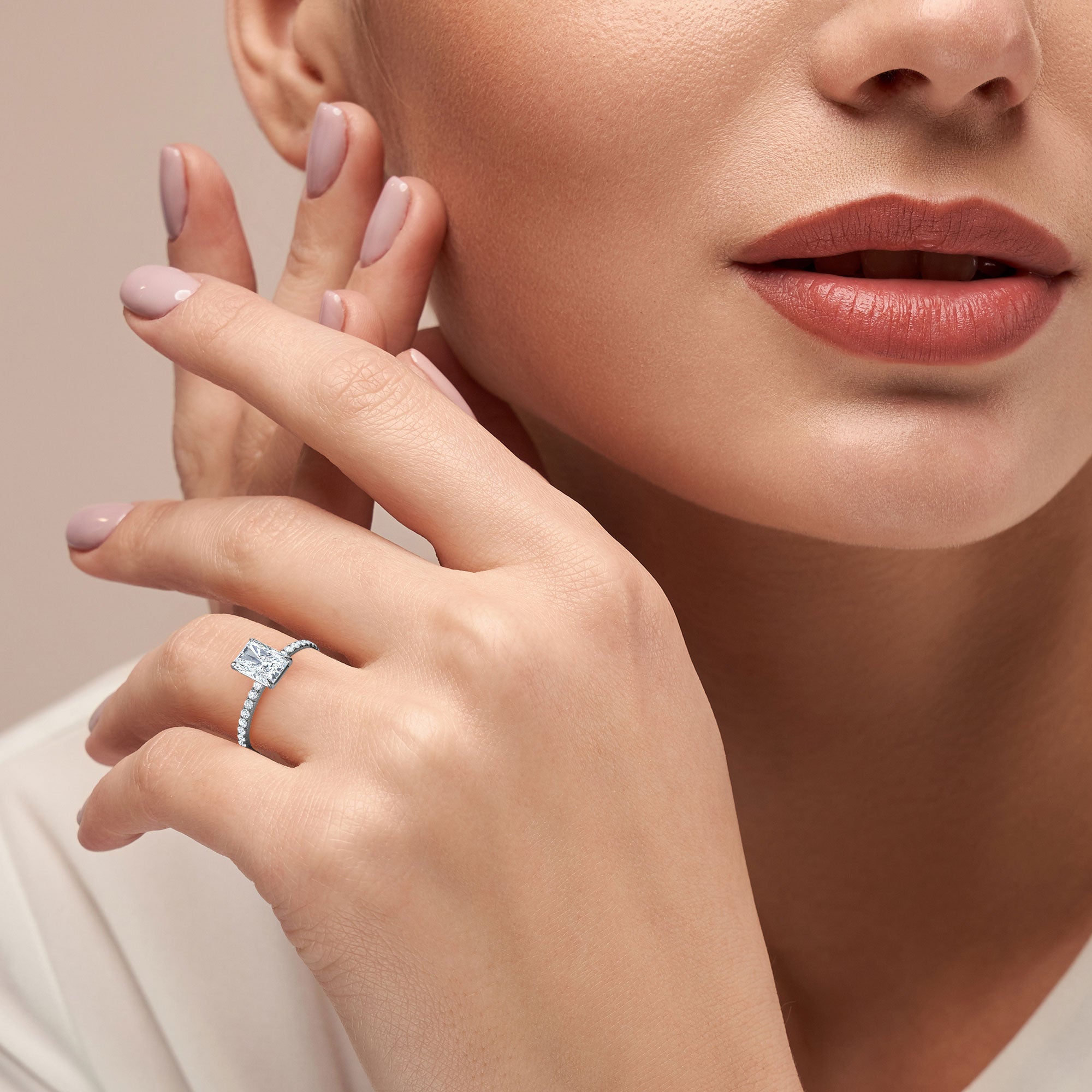 1 Carat Earth Mined Radiant Diamond - Engagement Ring London