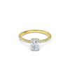 1.00ct Lab Grown Diamond Radiant Hidden Halo Engagement Ring