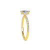 1.00ct Lab Grown Diamond Radiant Hidden Halo Engagement Ring