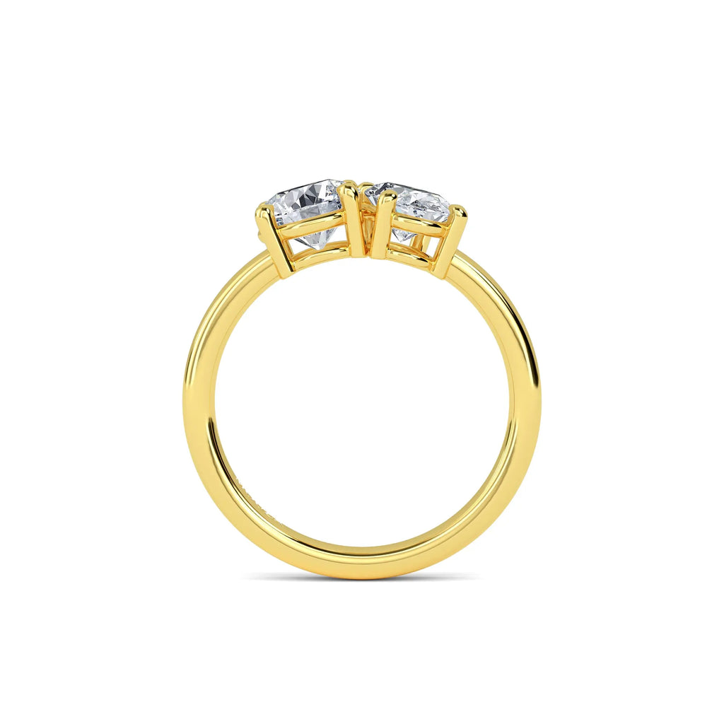 1.80ct Lab Grown Diamond Moi Et Toi Engagement Ring