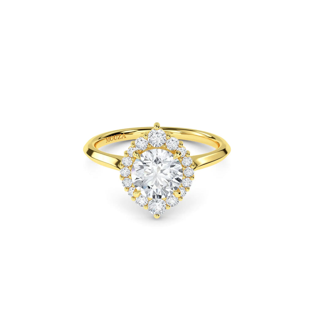 1.00ct Lab Grown Diamond Round Halo Engagement Ring 