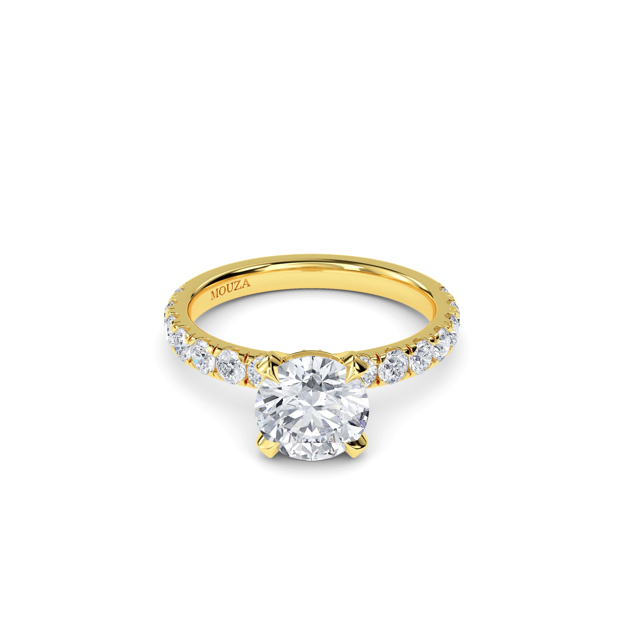1.50ct Lab Grown Diamond Round Hidden Halo Engagement Ring