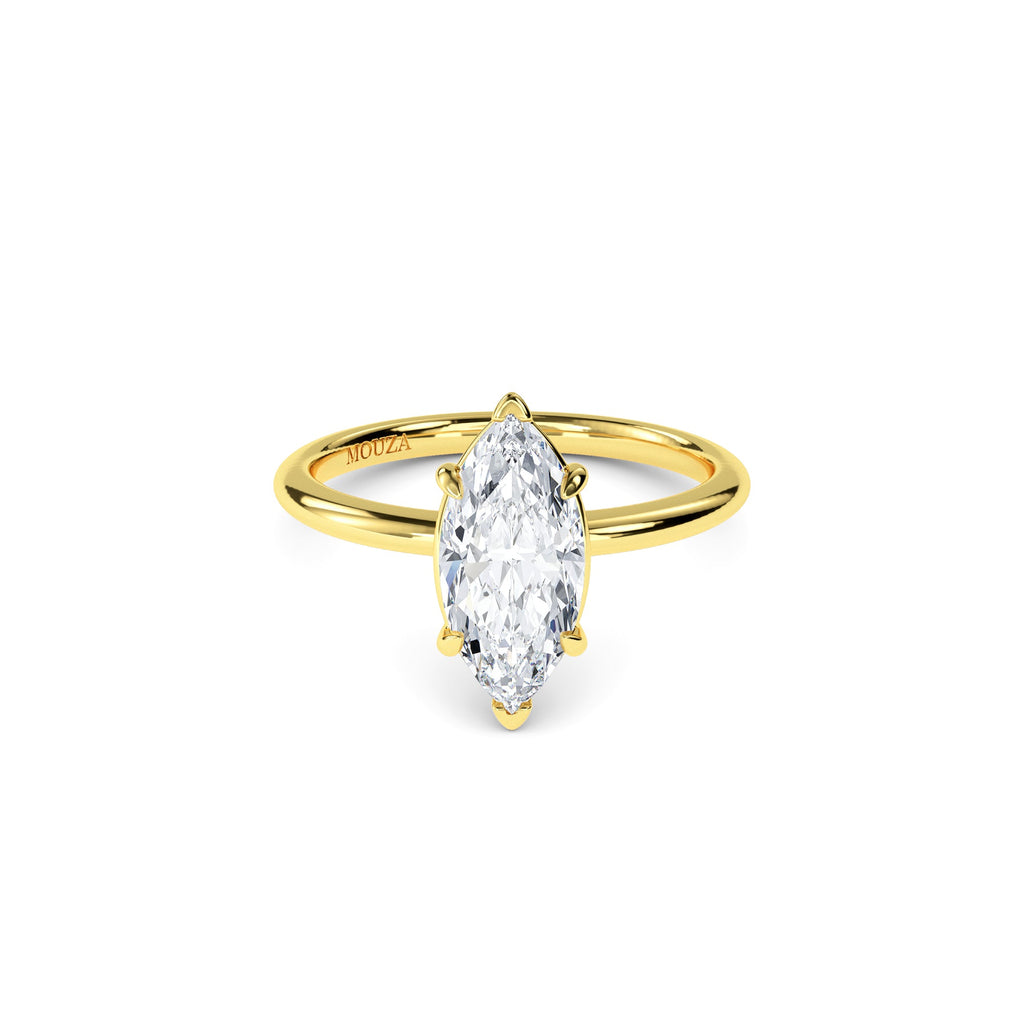 1.50ct Natural Diamond Marquise Solitaire Engagement Ring