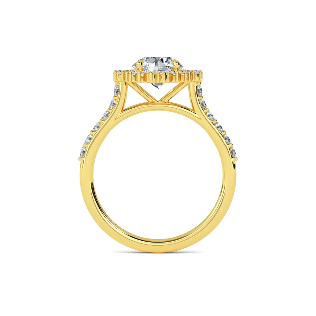2.00ct Lab Grown Diamond Round Halo Engagement Ring