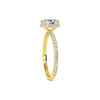 1.00ct Lab Grown Diamond Oval Hidden Halo Engagement Ring