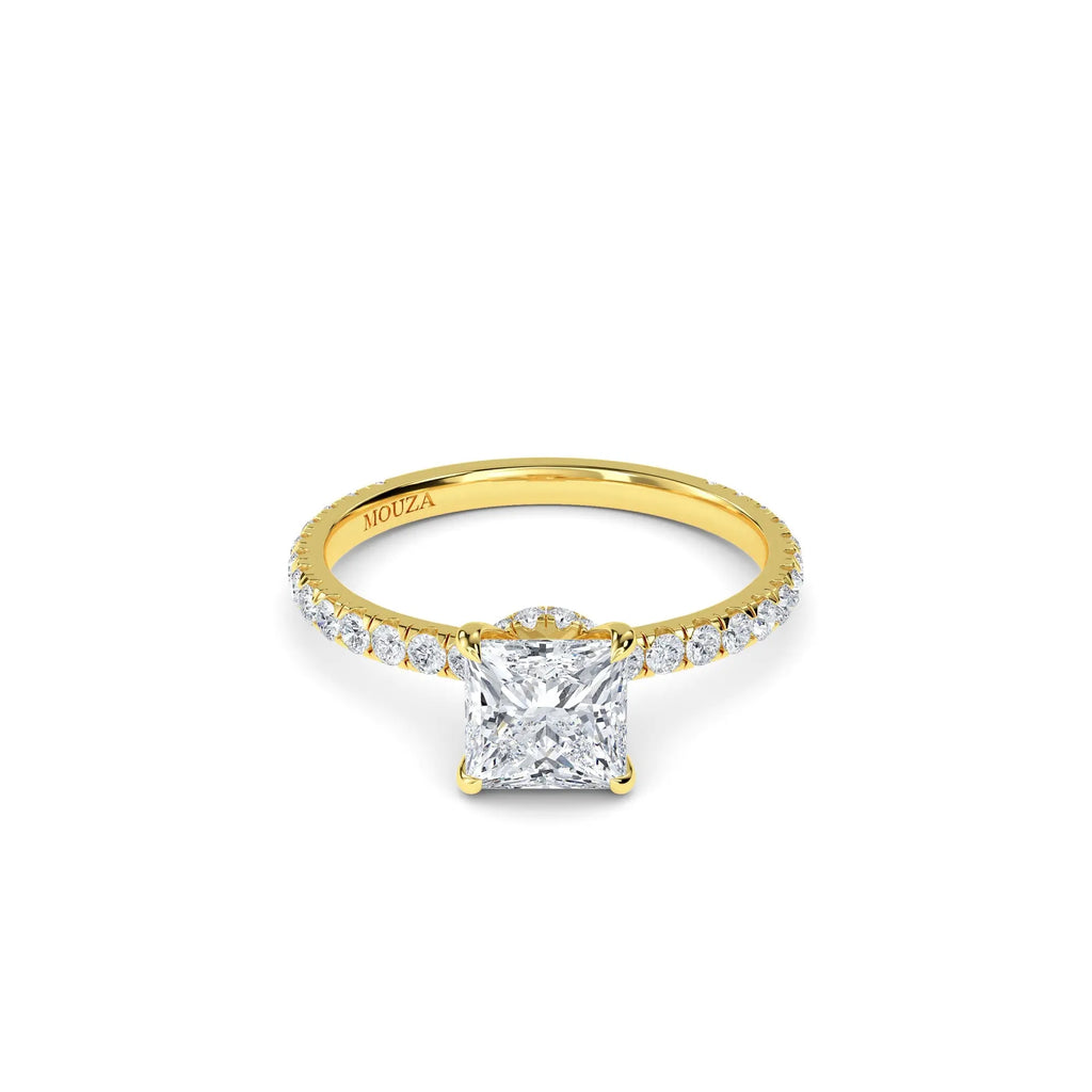 1 Carat Natural Princess Diamond - Hatton Garden Engagement Ring